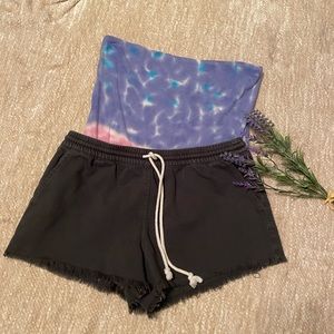 aerie Drawstring Frayed Shorts